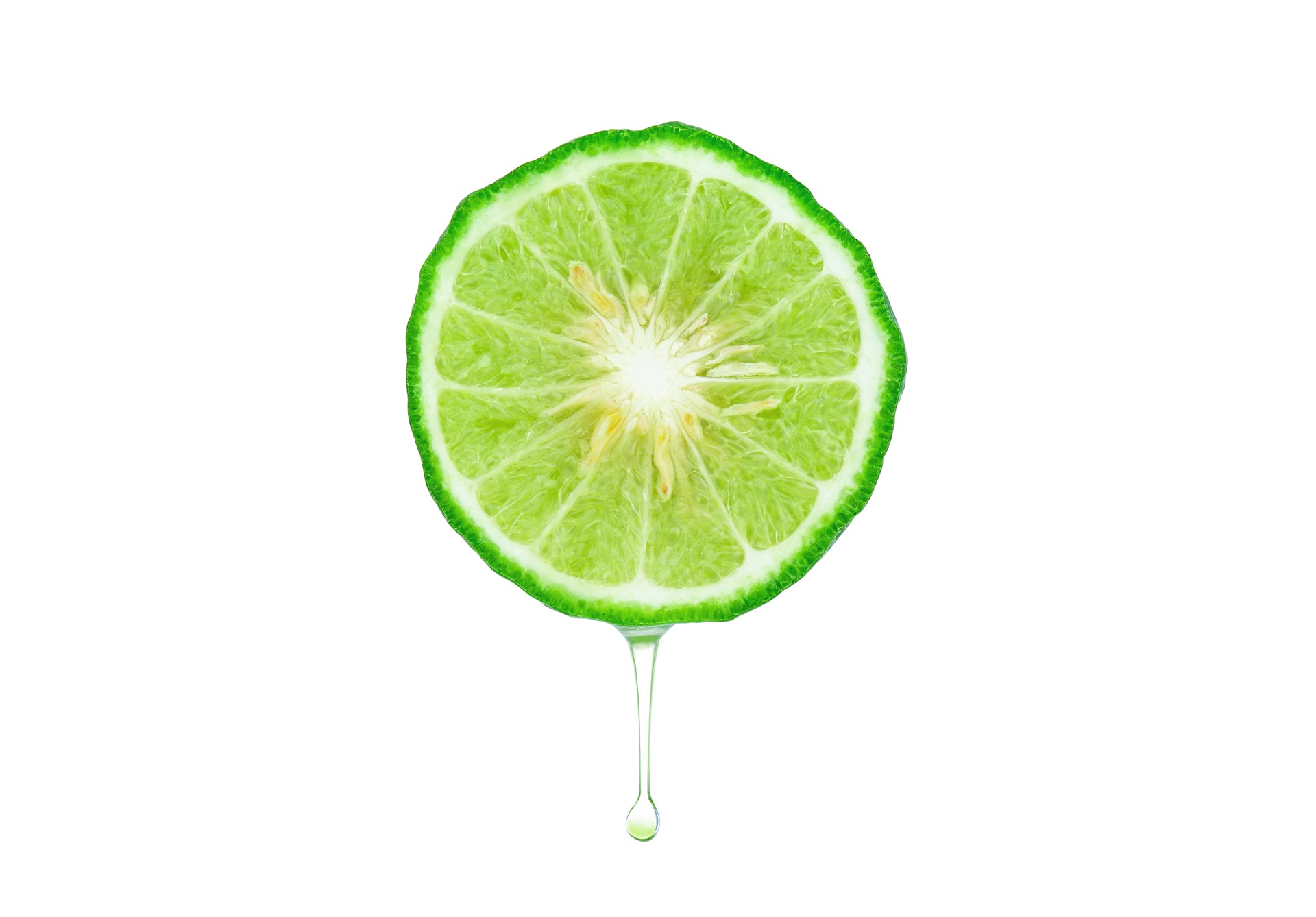 Bergamot fruit with water dropping.